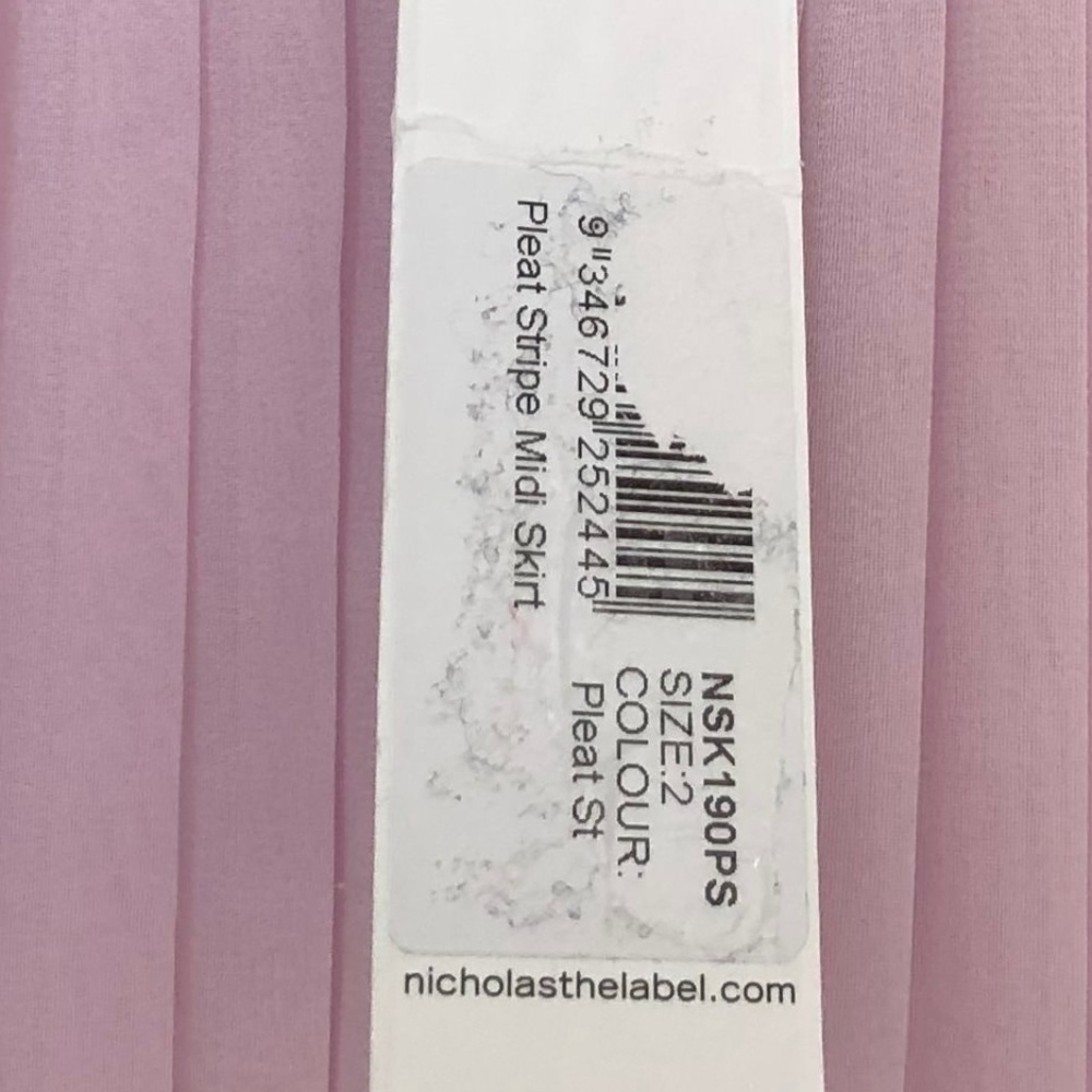 N/Nicholas Color Block Pleated Midi Skirt Nwt! - image 5